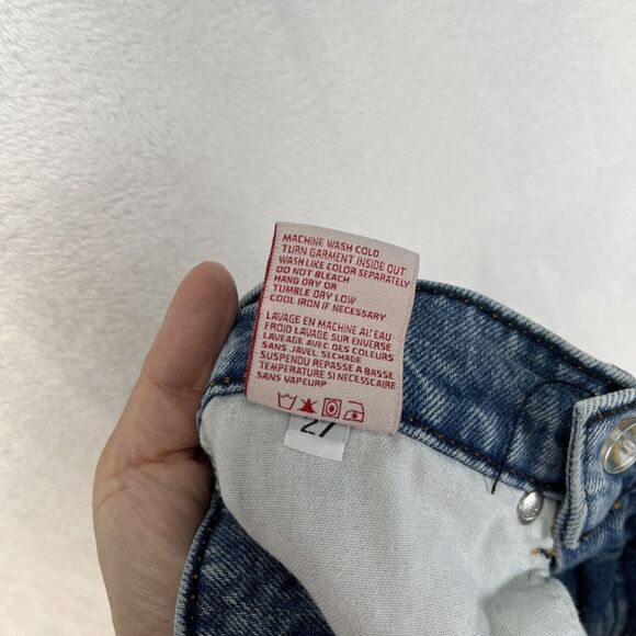 ReVice High Rise Jeans Crossover Waist Wide Leg Women’s Sz 27 Acid Wash Y2k - Picture 13 of 13